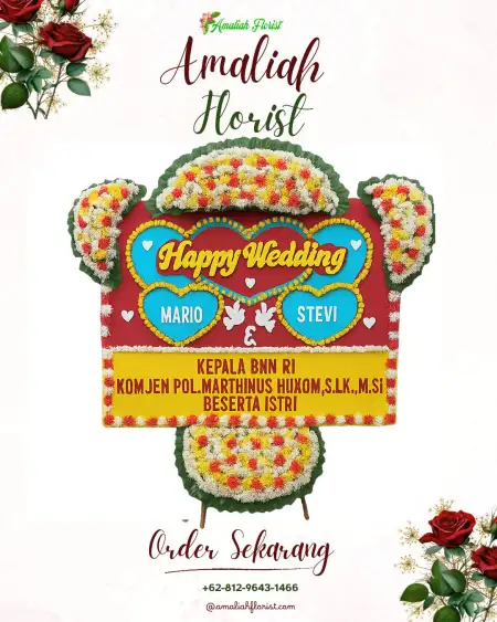 Papan Bunga Pernikahan Dororejo